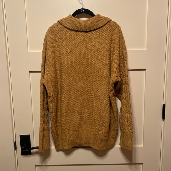 Free People Cable-Knit Collared Sweater - Picture 2 of 5